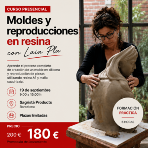 Curso de moldes de silicona y reproducciones en resina con Laia Pla el 19 de septiembre en Barcelona