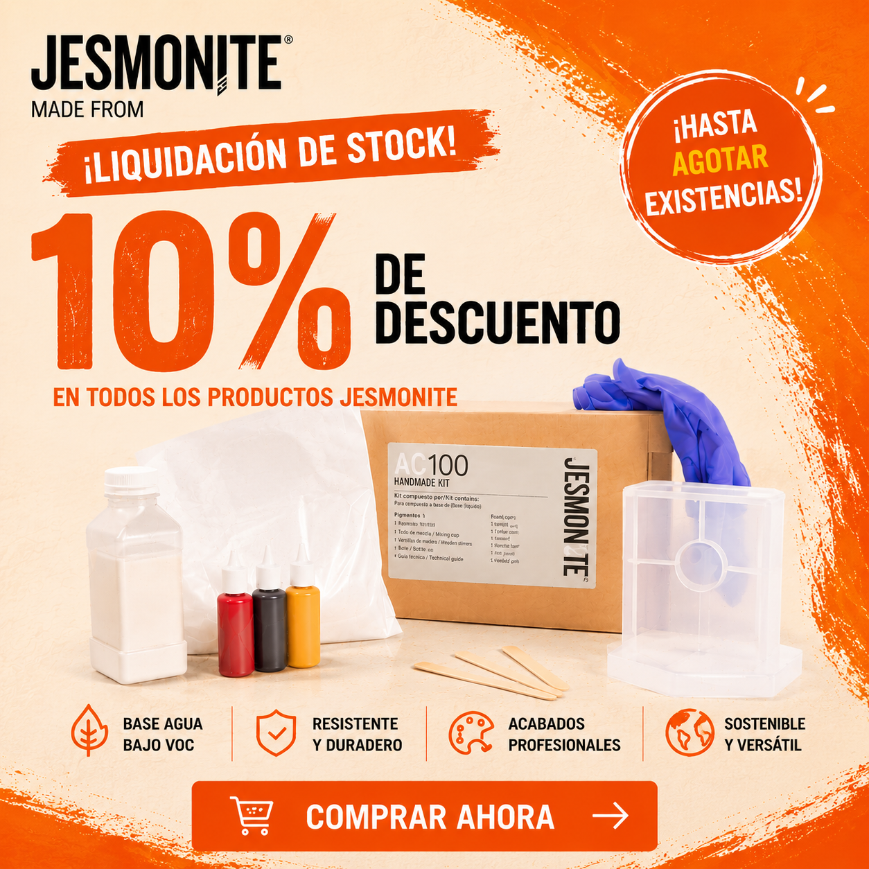 10% de descuento en productos Jesmonite