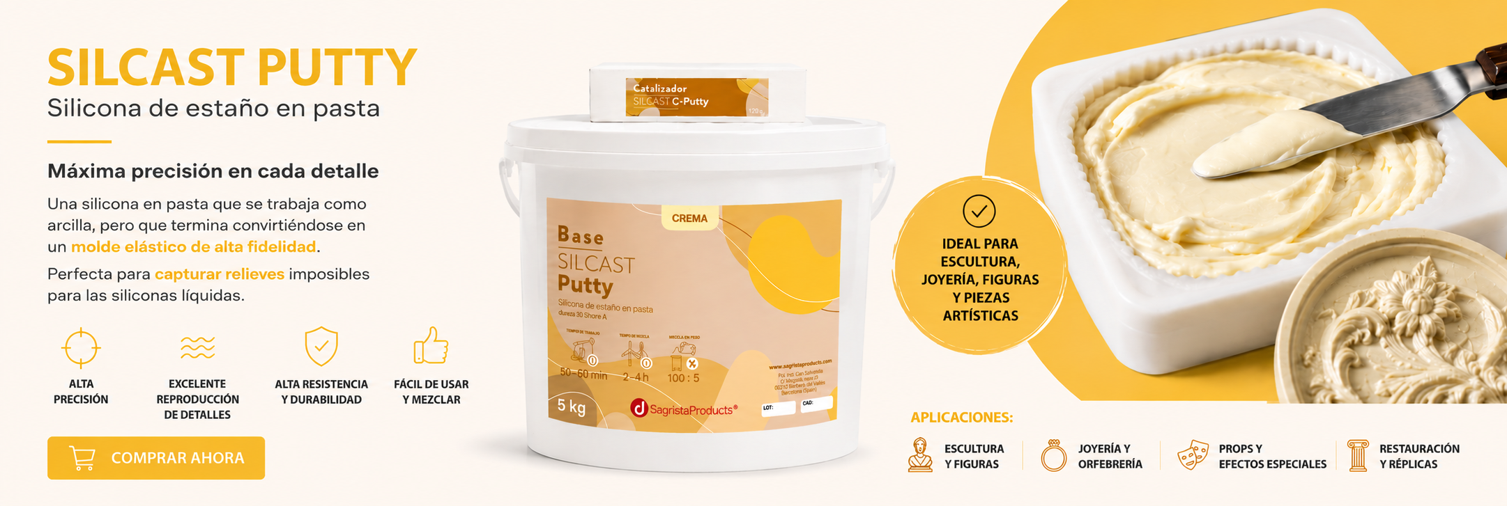 Silcast Putty resina de estaño en pasta